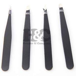 Nouvel ensemble de pinces à sourcils professionnelles Hooper Company à pointe inclinée, en acier inoxydable durable et réutilisable pour la beauté - Product Image 6