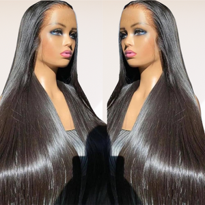 Prix usine grand Stock os soyeux droite vietnamien Remy cheveux luxueux perruques avant de lacet non transformés Machine cheveux humains - Product Image 1