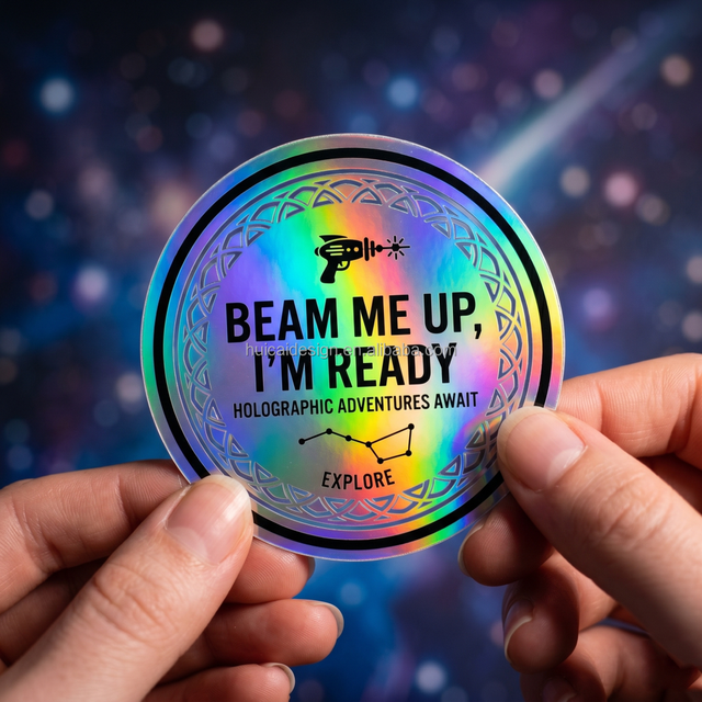 Custom Creative Hologram Security Stickers for Cosmetics Electronics Luxury Packaging