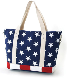 Bolsa de lona para viajes al aire libre, con estampado por sublimación, logotipo personalizado, múltiples bolsillos, bolso de mano tipo mensajero de algodón. - Product Image 3