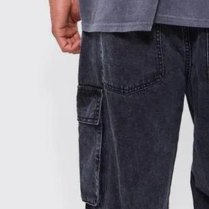 Pantalones Vaqueros Baggy Personalizados para Hombre, Diseño Exclusivo, Lavado, Estilo Denim, Tallas Grandes para Hombre y Joven - Product Image 4