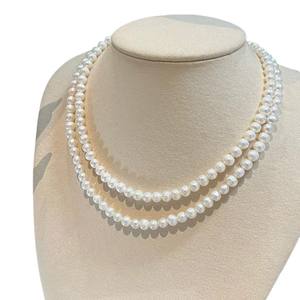 Original New Vintage Exquisite Four <b>Leaf</b> Clover Gourd Necklace Drip Oil Enamel <b>Light</b> Luxury Premium Sweater Pearl Necklaces - Product Image 5