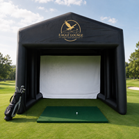 Tente de simulateur de golf gonflable portable pour l'intérieur et l'extérieur, cabine de pratique de golf mobile, simulateur d'entraînement de golf