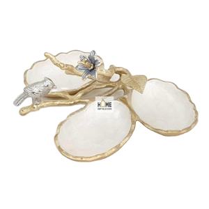 ชามอลูมิเนียมขัดเงาสีขาวปะการังและสีทองแบบใช้แล้วทิ้ง เป็นมิตรกับสิ่งแวดล้อม ปลอดภัยต่อการสัมผัสอาหาร ดีไซน์เรียบง่ายทันสมัย - Product Image 1