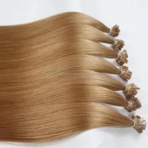 Высококачественные необработанные натуральные человеческие волосы Remy из Вьетнама, двухслойные предварительно скрепленные плоские/U/I накладные волосы