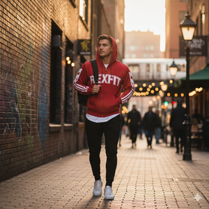 Sudadera con capucha de algodón grueso, estilo vintage, desgastada por el sol, personalizada REX FIT SPORTS, con cremallera, para hombre, con pedrería, OEM - Product Image 2