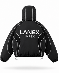 Men's Winter Stand Collar Front Logo Waterproof Lightweight Zip Streetwear Windproof Outdoor Sports Casual Jacket - Product Image 3