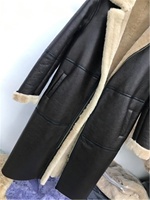 Manteau d'hiver chaud et décontracté pour femme, coupe oversize, avec col en fourrure de mouton, broderie, fermeture éclair et boutons, imperméable et écologique, 100 % fourrure de mouton