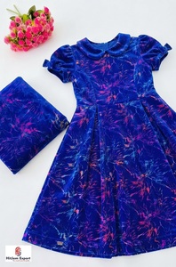 Premium Multicolor Foil Printed Velvet Fabric Fashion Apparel Dresses Garments Home Decor Textile Material - Product Image 3