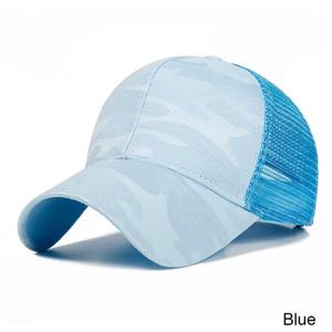Red Logo Mesh Ponytail <b>Cap</b> Breathable Adjustable Unisex Outdoor Spring Summer Casual Leather 3D Embroidery Hat - Product Image 2