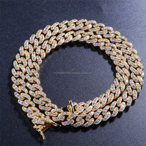 Moissanite Cuban Link 925 <b>Sterling</b> <b>Silver</b> Micro Pave Luxury Bling Bling Hip Hop Fashion <b>Necklace</b> for Men <b>Women</b> Unisex for Gift - Product Image 1