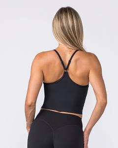 Débardeurs courts sans manches à col rond pour femmes, coupe ajustée confortable, mélange coton et élasthanne, respirant, tricoté, style décontracté streetwear, 220 GSM - Product Image 2