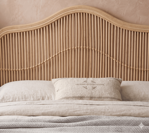 Tête de lit en rotin naturel fait main, dossier de lit classique en osier, cadre en bois durable, meubles pour la décoration de chambre, taille Queen et King - Product Image 3