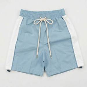 New Sales Custom Logo Sky Blue Men's Nylon <b>Wind</b> <b>Breaker</b> With Shorts Sets For Summer Quick Dry Set Highstreet Half Zipper Jackets - Product Image 4