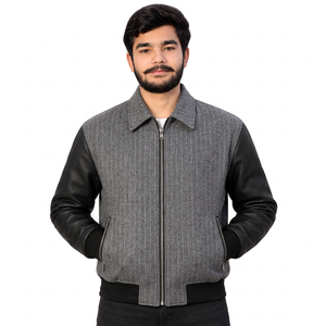 Factory Price custom school varsity <b>jacket</b> <b>fleece</b> <b>lining</b> <b>with</b> chenille patches regular fit for US Retailers - Product Image 1