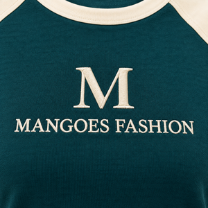 Camiseta de hombre con manga raglán, bloques de color, cuello redondo, ajuste casual, tejido de punto, largo regular, 100% algodón, parte delantera holgada - Product Image 4