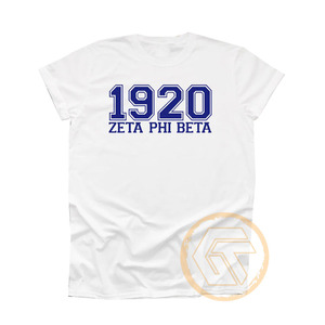 Camiseta de Manga Corta Personalizada al por Mayor de Zeta Phi Beta, de Alta Calidad, Transpirable, Informal, 100% Algodón, Lisa, para Mujeres de la Hermandad - Product Image 1