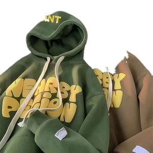 High Quality Men Oversized Pullover Cotton Unisex Heavweight Hoody Wholesale Customizable 3D Puff Printing logo Hoodies for Men - Product Image 6