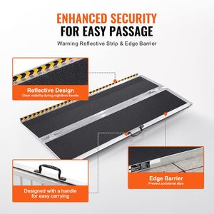 Rampa Plegable Portátil de Aluminio Antideslizante para Scooter de Movilidad, Capacidad de 800 Libras, 6 Pies, Rampa Plegable para Silla de Ruedas - Product Image 4