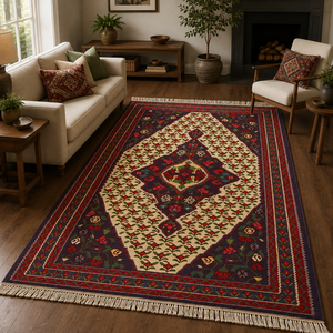 Kilim Rug Traditional <b>Wool</b> Design Artisan <b>Crafted</b> Handmade Carpet Vintage Home Decor Area Rug - Product Image 3