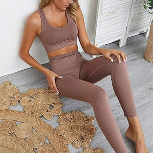 Conjunto de Yoga para Mujer de Alta Calidad - Superventas, Logotipo Personalizado, Material Transpirable de Spandex/Nylon en la Parte Delantera, Conjunto de 2 Piezas, Servicio OEM - Product Image 6