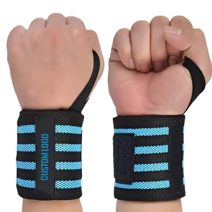 สายรัดข้อมือนีโอพรีนแบบมีโลโก้สั่งทำพิเศษ สำหรับยกน้ำหนัก พร้อมห่วงรัดนิ้วโป้ง ช่วยพยุงข้อมือ กระชับ แน่นหนา พกพาสะดวก สำหรับการฝึกซ้อมในยิม - Product Image 1