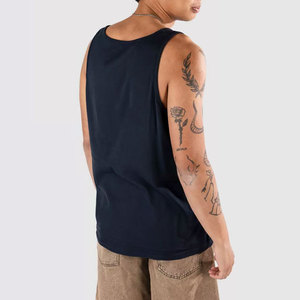 เสื้อกล้ามโพลีเอสเตอร์ผสมอีลาสเทน ระบายอากาศได้ดี สำหรับผู้ชาย สไตล์วินเทจ ถักแบบเรียบ ไม่มีโลโก้ ทรงหลวม ใส่สบายช่วงฤดูร้อน แขนเสื้อทรงหลวม - Product Image 6