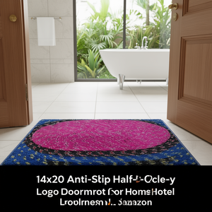 Tapete Rectangular Antideslizante de 14x20 Pulgadas, Color Sólido, Base de Goma Antideslizante, Absorbente, Fácil de Limpiar, para Uso en el Hogar, Hotel y Baño - Product Image 3