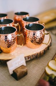 Copper Moscow mule mug set sunrise inlet beverage cups reusable handmade serving mugs premium finish - Product Image 3
