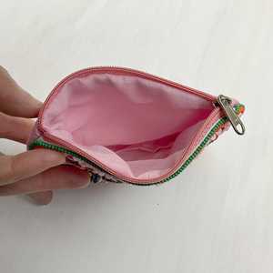 Pochette à monnaie unique faite à la main avec fermeture, mini pochette élégante avec broderie de perles de rocaille - Product Image 2