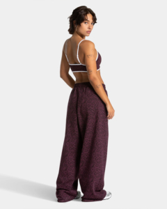 Pantalon large Y2K pour femme, imprimé léopard, taille élastique, rayures latérales, pantalon décontracté - Product Image 2