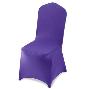50 Pezzi Coprisedia Elasticizzati in Poliestere e Spandex Viola, Rivestimenti Piatti per Matrimoni, Feste, Cene o Banchetti - Product Image 1