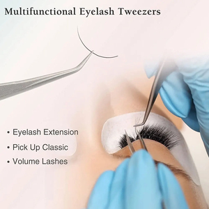 Pince à épiler élégante en acier inoxydable, pointe fine et précise, anti-magnétique, prise en main parfaite pour les applications professionnelles des cils - Product Image 6