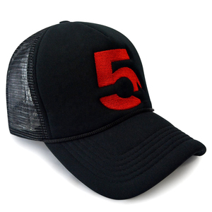 Wholesale Custom Ripped Trucker Cap 5 Panel Mesh Snapback <b>Hat</b> Structured Mid Profile Curved Brim Adjustable Spring/<b>Summer</b> - Product Image 2