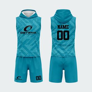 Uniforme de football américain 7 contre 7 personnalisé avec impression sur le devant, à capuche, sans manches, unisexe, séchage rapide, respirant, antibactérien, 100% coton - Product Image 2