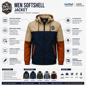 Breathable Windproof Water Resistant Winter Casual Stand Softshell Outdoor <b>Jacket</b> Low MOQ Factory Wholesale Price Workwear - Product Image 5
