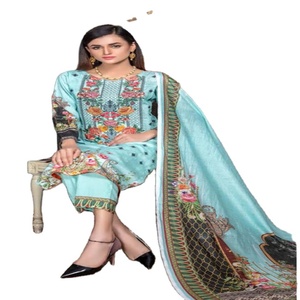 Vestido de algodón/seda estampado elegante de verano 2024 para mujer, ropa de mujer de alta calidad, traje Salwar estampado - Product Image 1