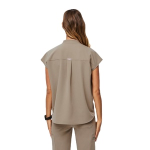 Stock Private Label <b>Plus</b> <b>Size</b> Womens Nurse <b>Scrub</b> Set Premium Rayon Worsted Fabric Needle Detection Seamless Hospital Uniform - Product Image 3