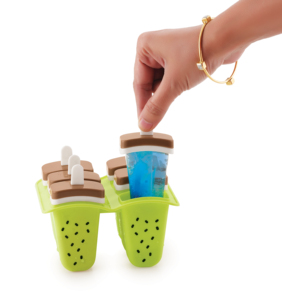 Eco-Friendly PP Freezer Safe Ice Mold <b>Maker</b> Set with Ice Pop <b>Maker</b> & Ice <b>Cream</b> Sticks 6 Fruit Designs - Product Image 5