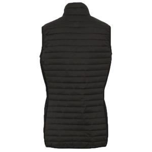 Gilet long matelassé d'hiver personnalisé avec logo, vêtement d'extérieur streetwear, manteau sans manches rembourré pour femme - Product Image 3