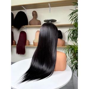 Perruque Full Lace pour débutantes, cheveux vietnamiens bruts, donneur unique, ultra-lisses, noir naturel, vente en gros - Product Image 6