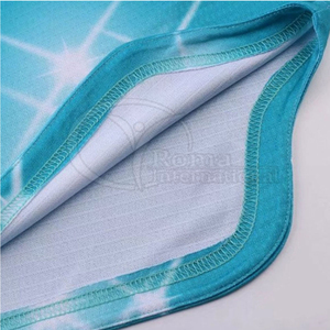 Ensemble de maillots de basket-ball sublimés personnalisés, unisexe, col en V, sans manches, séchage rapide, polyester, imprimé étoiles bleues, toutes saisons, adulte - Product Image 5