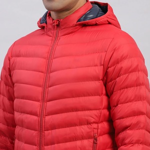 Men's Winter Puffer <b>Jacket</b> Custom Logo Hooded Design Polyester/Nylon Fabric Cotton Filling Breathable for Outdoor Casual Use - Product Image 6