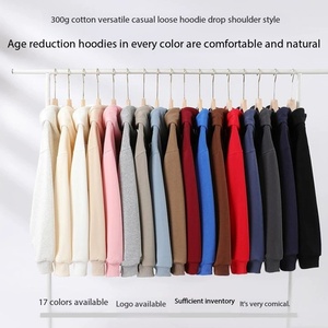 Prix d'usine Chine Bangladesh – Sweat-shirt à capuche oversize en mélange de coton 300G pour homme, coupe ample à épaules tombantes, couleur unie - Product Image 1