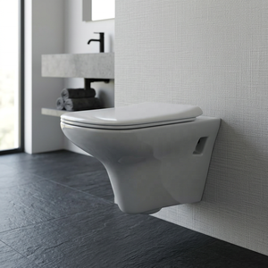 Luxurious Square Wall Hung Water Closet Rimless <b>Ceramic</b> Toilet <b>Pan</b> Premium Bathroom WC Sanitary Ware India - Product Image 4