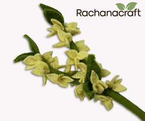 Handmade Wool Felt Forsythia <b>Flower</b> Stems <b>Artificial</b> Felt Jasmine Bouquet for Home Decor Eco-Friendly Spring Floral Arrangement - Product Image 3