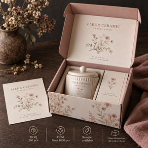 Caja de Embalaje de Cartón Corrugado Impresa Personalizada para Velas FLEUR - Product Image 6