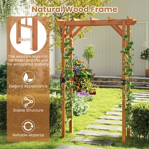 Arco da Giardino in Legno da 7/7,5 Piedi, Traliccio Esterno per Piante Rampicanti, Recinzione e Cancello - Product Image 4