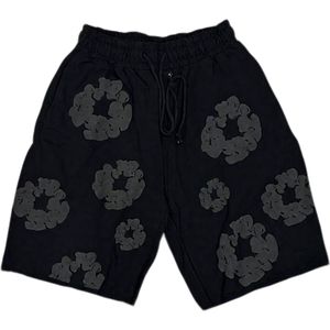 Pantalones Cortos de Algodón para Hombre, Cintura Media, con Cordón, Estampados, Casuales, Tipo Bermuda, en Rojo, Negro, Verde, Gris, Azul Marino y Blanco - Product Image 2