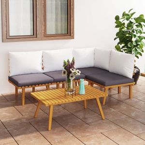 Ensemble de salon de jardin gris foncé et blanc - Product Image 1